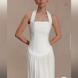 Meshki Strapless Cream Dress
